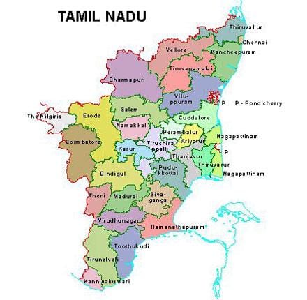 mapa de Chennai, Tamil Nadu