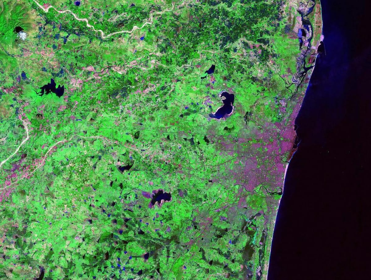 mapa satelital de Chennai