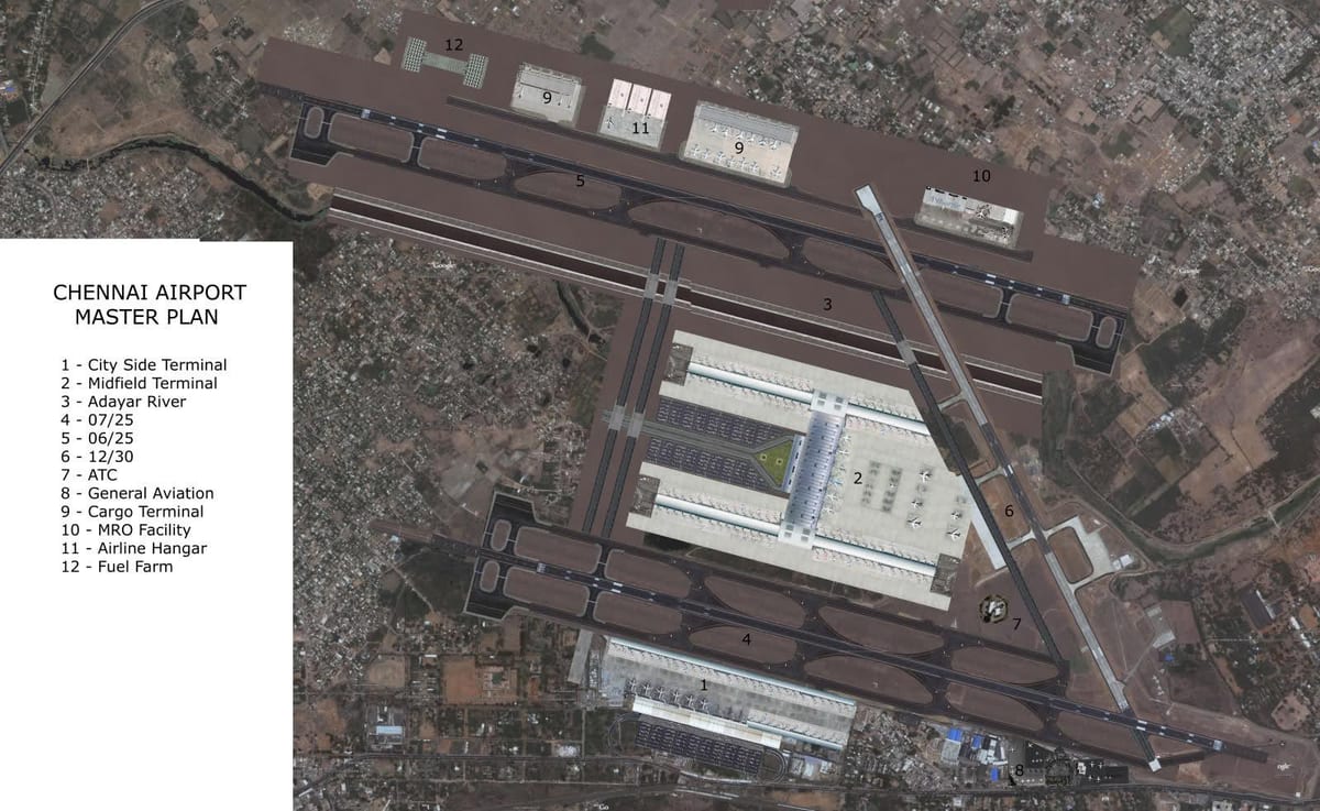 mapa de aeropuerto de Chennai