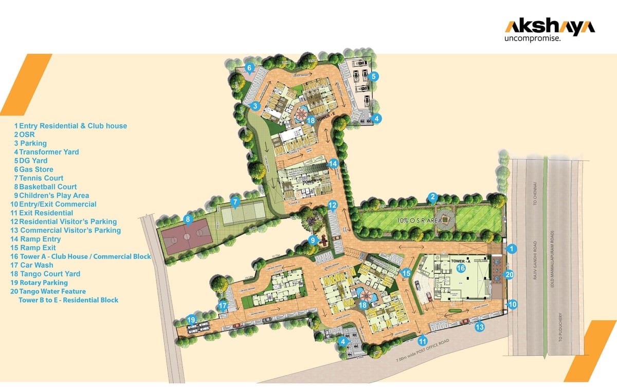 mapa de Thoraipakkam Chennai