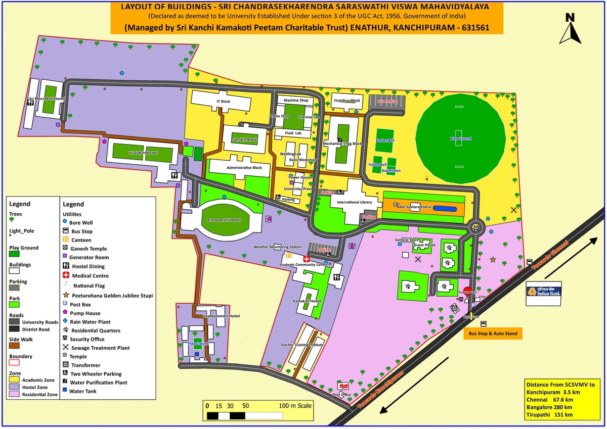 mapa de VIT Chennai Campus