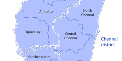 Chennai límite mapa