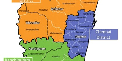 Mapa de Chennai distrito