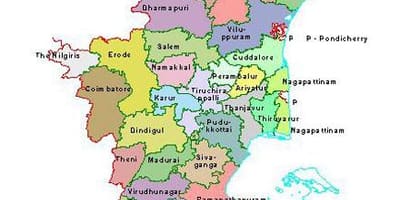 Mapa de Chennai, Tamil Nadu