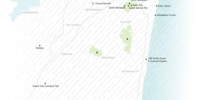 Mapa turístico de Chennai