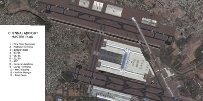 Mapa de aeropuerto de Chennai