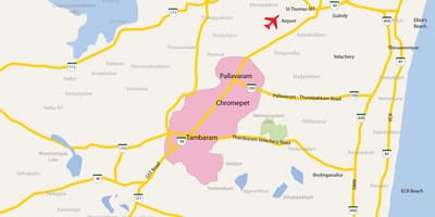 Mapa de Tambaram Chennai